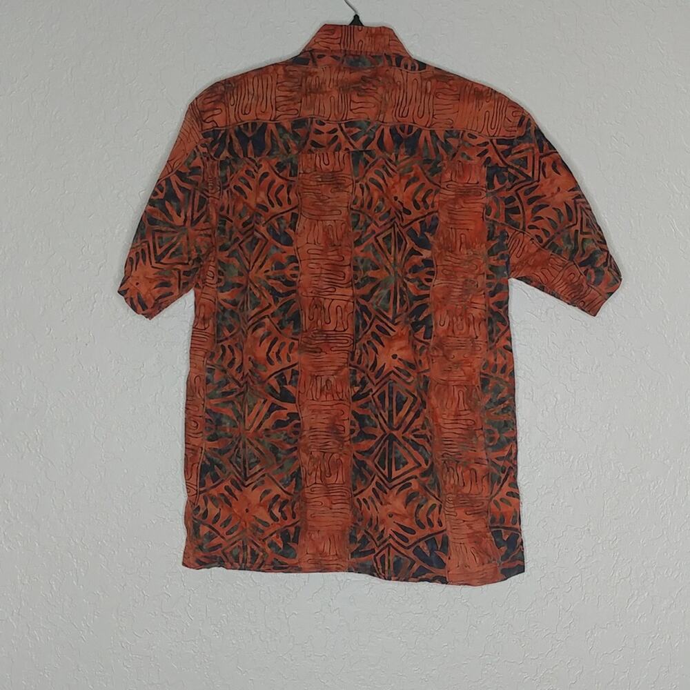 Johari West Natural Leisure Wear Shirt Tribal Hawaiian Size M - Picture 2 of 6